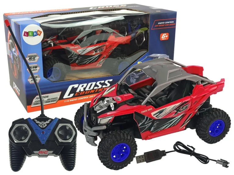 Terenski Automobil Na Daljinsko Upravljanje Cross Country 27 Mhz Crveni 2