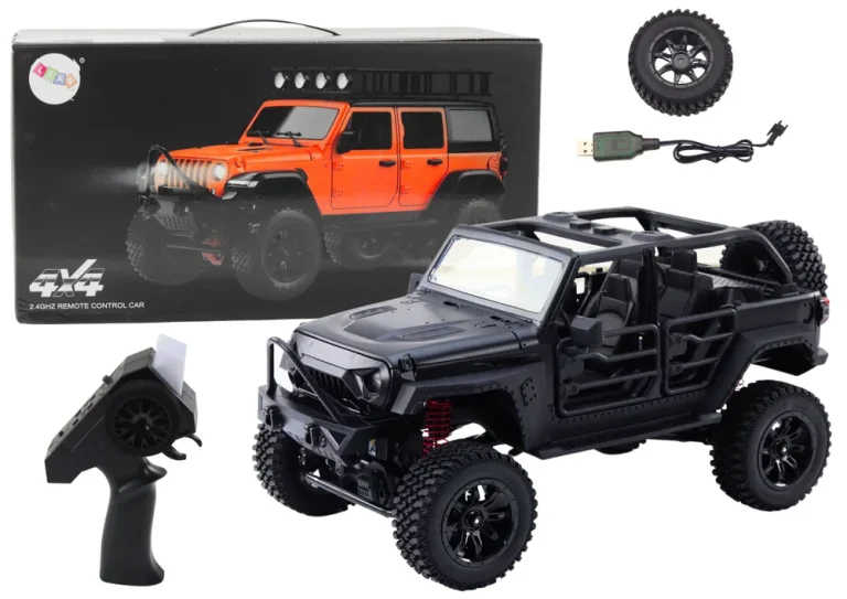 Terensko Vozilo Na Daljinsko Upravljanje Rc 2.4g 4x4 Pogon Crno 1