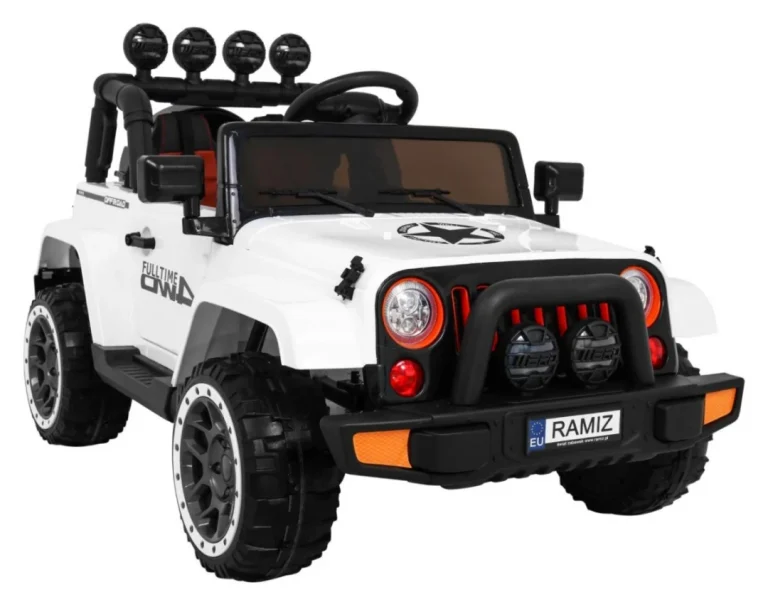 Terensko Vozilo S Pogonom Na Sva četiri Kotača Za Djecu, Bijelo + 4x4 Pogon + Daljinski Upravljač 14