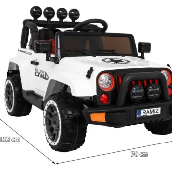 Terensko Vozilo S Pogonom Na Sva četiri Kotača Za Djecu, Bijelo + 4x4 Pogon + Daljinski Upravljač 2