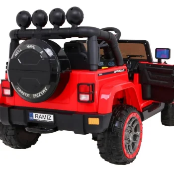 Terensko Vozilo S Pogonom Na Sva četiri Kotača Za Djecu, Crveno + 4x4 Pogon + Daljinski Upravljač 11