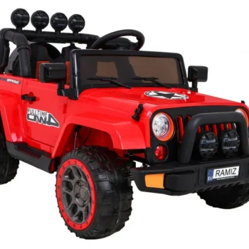 Terensko Vozilo S Pogonom Na Sva četiri Kotača Za Djecu, Crveno + 4x4 Pogon + Daljinski Upravljač 13