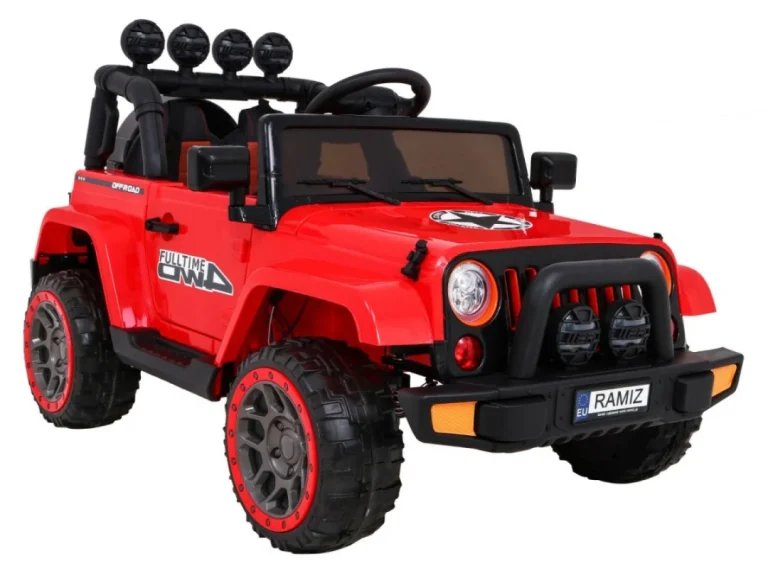 Terensko Vozilo S Pogonom Na Sva četiri Kotača Za Djecu, Crveno + 4x4 Pogon + Daljinski Upravljač 13