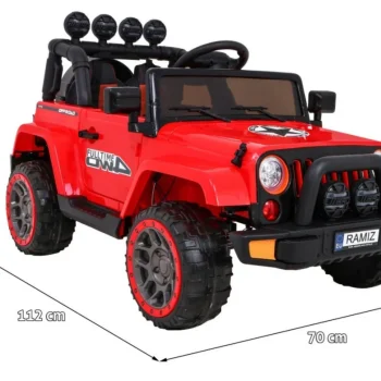 Terensko Vozilo S Pogonom Na Sva četiri Kotača Za Djecu, Crveno + 4x4 Pogon + Daljinski Upravljač 2
