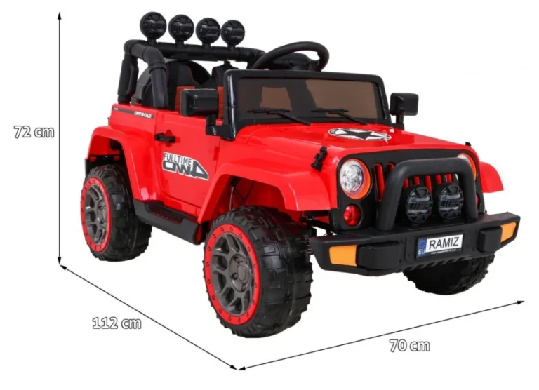 Terensko Vozilo S Pogonom Na Sva četiri Kotača Za Djecu, Crveno + 4x4 Pogon + Daljinski Upravljač 2