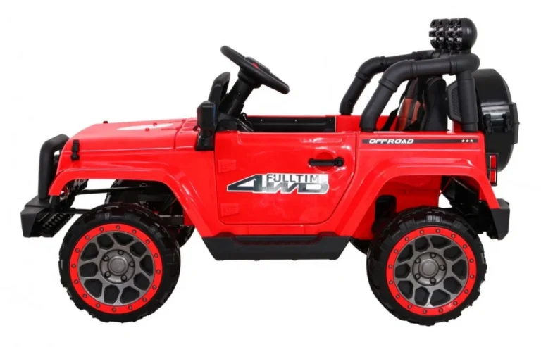 Terensko Vozilo S Pogonom Na Sva četiri Kotača Za Djecu, Crveno + 4x4 Pogon + Daljinski Upravljač 4