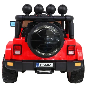 Terensko Vozilo S Pogonom Na Sva četiri Kotača Za Djecu, Crveno + 4x4 Pogon + Daljinski Upravljač 7