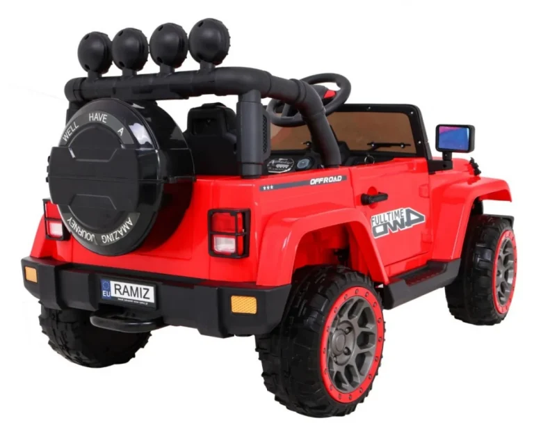 Terensko Vozilo S Pogonom Na Sva četiri Kotača Za Djecu, Crveno + 4x4 Pogon + Daljinski Upravljač 9
