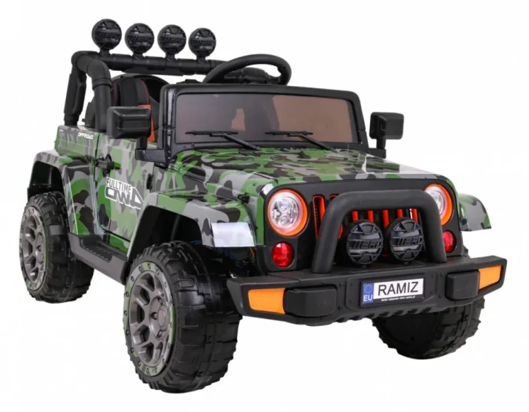Terensko Vozilo S Pogonom Na Sva četiri Kotača Za Djecu, Kamuflažna Boja, 4x4 Pogon, Daljinski 11