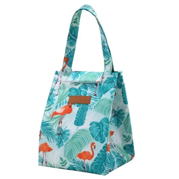 Termoizolacijska Torba Za Doručak I Ručak, Listovi Flamingosa 25 Cm 2