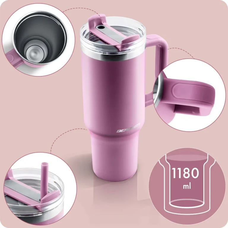 Termos šalica Sa Slamkom Berdsen 1180 Ml Roza 3