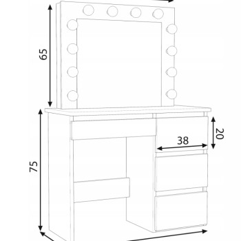 Toaletni Stol– Hollywood Vanity Black 6.png