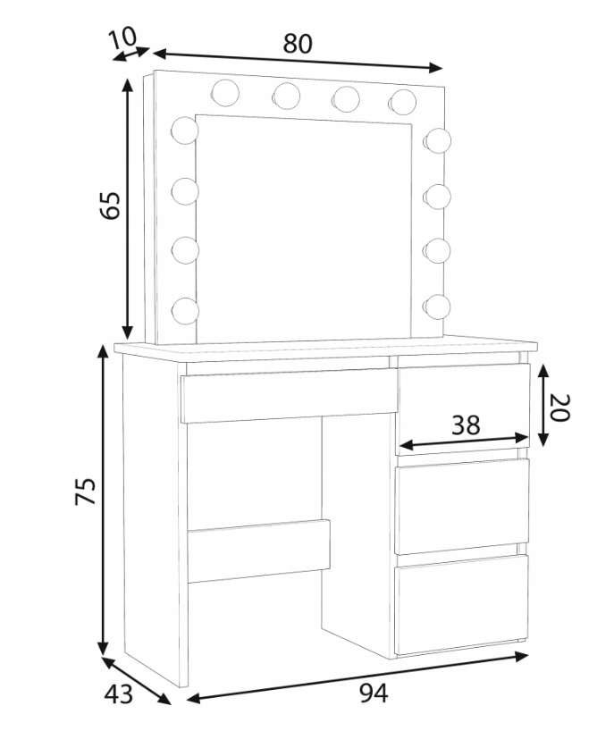 Toaletni Stol– Hollywood Vanity Black 6.png