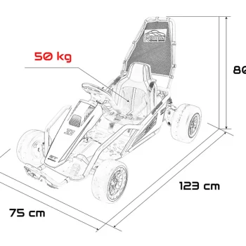 Tornado Go Kart S Funkcijom Drifta, Crveni Go Kart Na Akumulator Auto Na Akumulator 2