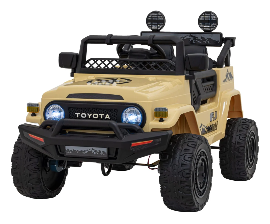 Toyota Fj Cruiser Za Djecu Bež + Daljinski Upravljač + 4x4 Pogon + Audio Led + Eva + Spori, Crna 1