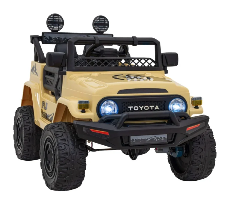 Toyota Fj Cruiser Za Djecu Bež + Daljinski Upravljač + 4x4 Pogon + Audio Led + Eva + Spori, Crna 12