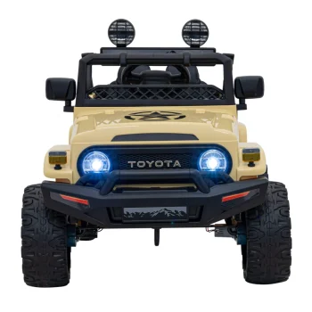 Toyota Fj Cruiser Za Djecu Bež + Daljinski Upravljač + 4x4 Pogon + Audio Led + Eva + Spori, Crna 4