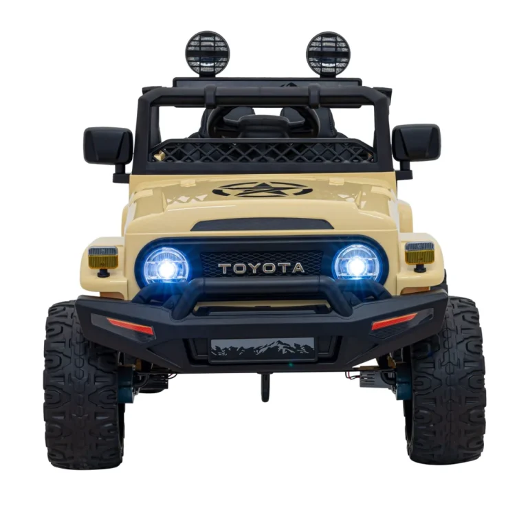 Toyota Fj Cruiser Za Djecu Bež + Daljinski Upravljač + 4x4 Pogon + Audio Led + Eva + Spori, Crna 4