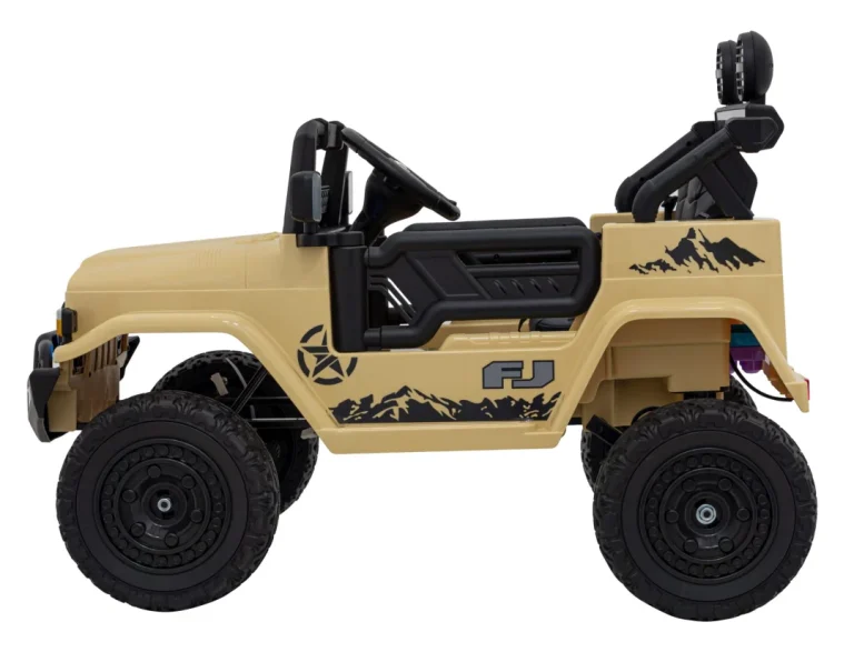 Toyota Fj Cruiser Za Djecu Bež + Daljinski Upravljač + 4x4 Pogon + Audio Led + Eva + Spori, Crna 5