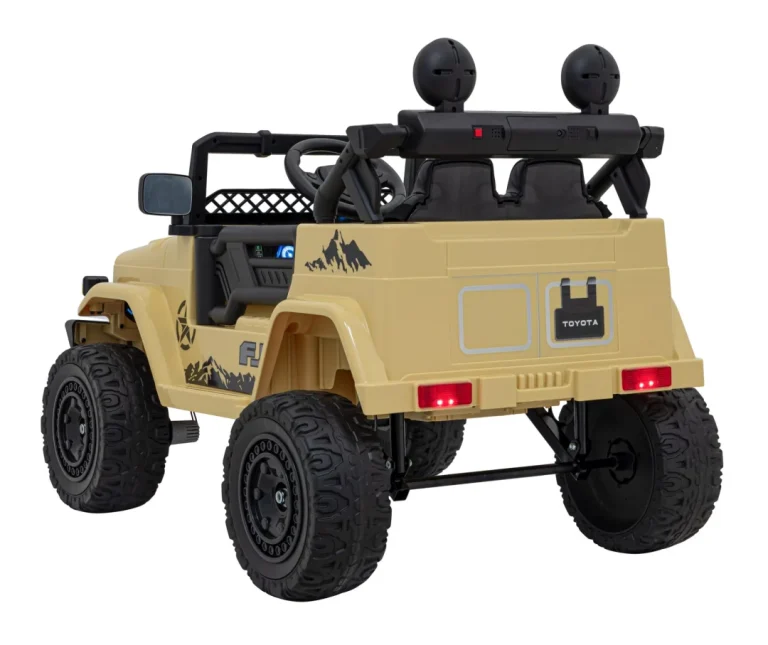 Toyota Fj Cruiser Za Djecu Bež + Daljinski Upravljač + 4x4 Pogon + Audio Led + Eva + Spori, Crna 6