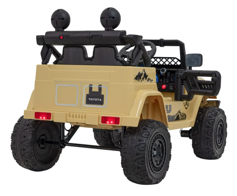 Toyota Fj Cruiser Za Djecu Bež + Daljinski Upravljač + 4x4 Pogon + Audio Led + Eva + Spori, Crna 8