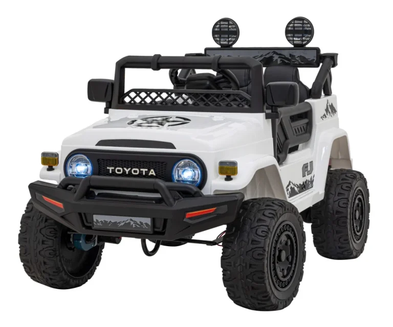 Toyota Fj Cruiser Za Djecu Bijela + Daljinski Upravljač + 4x4 Pogon + Audio Led + Eva + Spori Start 1