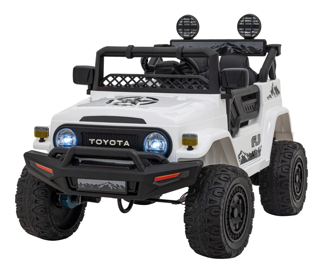 Toyota Fj Cruiser Za Djecu Bijela + Daljinski Upravljač + 4x4 Pogon + Audio Led + Eva + Spori Start 1