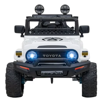 Toyota Fj Cruiser Za Djecu Bijela + Daljinski Upravljač + 4x4 Pogon + Audio Led + Eva + Spori Start 4