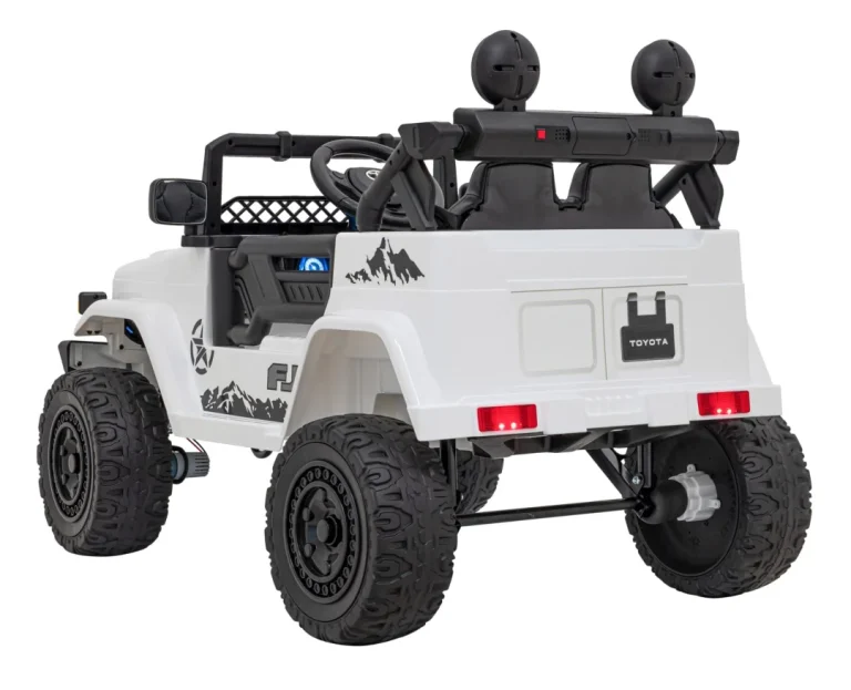 Toyota Fj Cruiser Za Djecu Bijela + Daljinski Upravljač + 4x4 Pogon + Audio Led + Eva + Spori Start 6