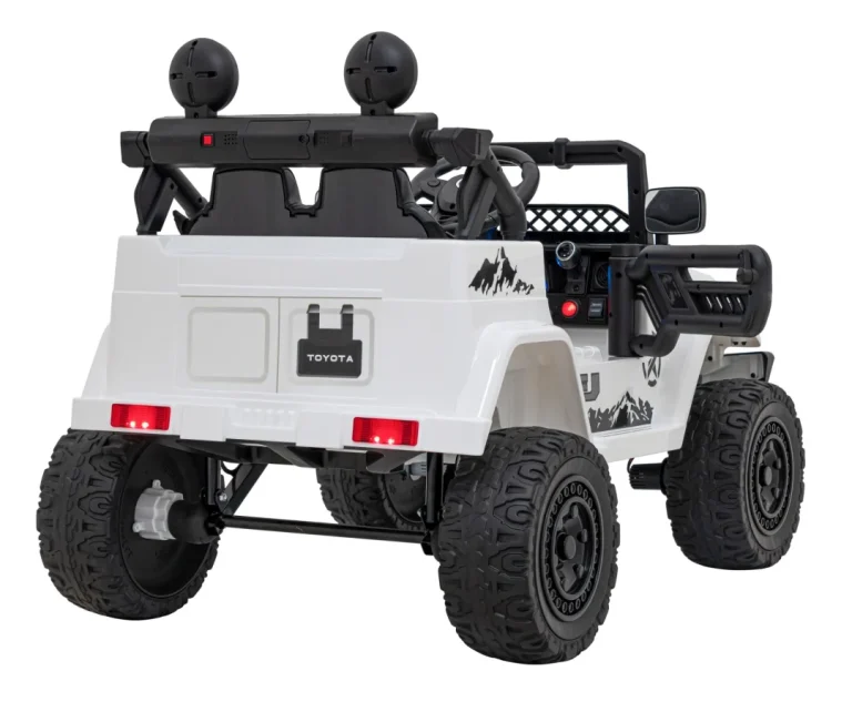 Toyota Fj Cruiser Za Djecu Bijela + Daljinski Upravljač + 4x4 Pogon + Audio Led + Eva + Spori Start 8