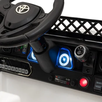 Toyota Fj Cruiser Za Djecu Bijela + Daljinski Upravljač + 4x4 Pogon + Audio Led + Eva + Spori Start 9