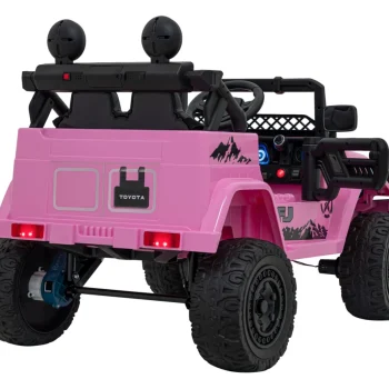 Toyota Fj Cruiser Za Djecu Roza + Daljinski Upravljač + 4x4 Pogon + Audio Led + Eva + Spori Start 11
