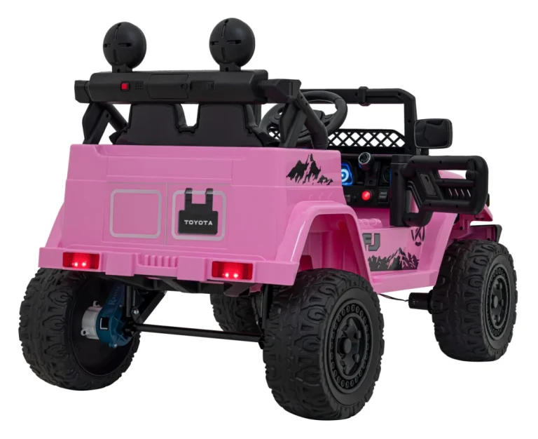 Toyota Fj Cruiser Za Djecu Roza + Daljinski Upravljač + 4x4 Pogon + Audio Led + Eva + Spori Start 11