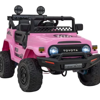 Toyota Fj Cruiser Za Djecu Roza + Daljinski Upravljač + 4x4 Pogon + Audio Led + Eva + Spori Start 12
