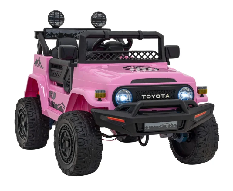 Toyota Fj Cruiser Za Djecu Roza + Daljinski Upravljač + 4x4 Pogon + Audio Led + Eva + Spori Start 12
