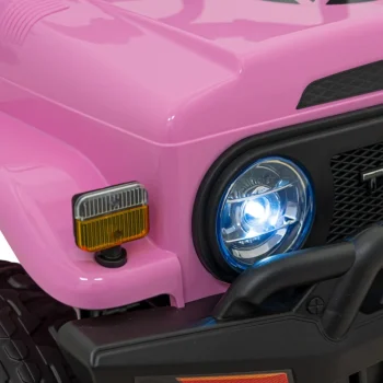 Toyota Fj Cruiser Za Djecu Roza + Daljinski Upravljač + 4x4 Pogon + Audio Led + Eva + Spori Start 15