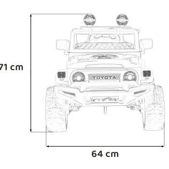 Toyota Fj Cruiser Za Djecu Roza + Daljinski Upravljač + 4x4 Pogon + Audio Led + Eva + Spori Start 2