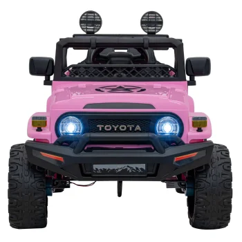 Toyota Fj Cruiser Za Djecu Roza + Daljinski Upravljač + 4x4 Pogon + Audio Led + Eva + Spori Start 4