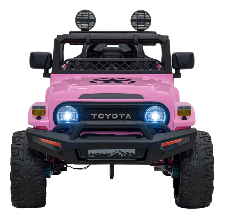 Toyota Fj Cruiser Za Djecu Roza + Daljinski Upravljač + 4x4 Pogon + Audio Led + Eva + Spori Start 4