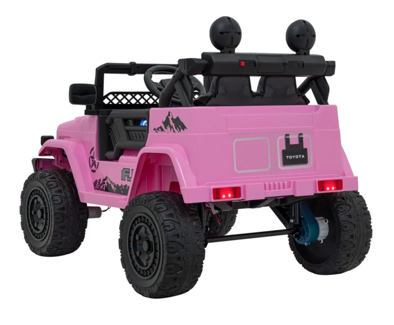 Toyota Fj Cruiser Za Djecu Roza + Daljinski Upravljač + 4x4 Pogon + Audio Led + Eva + Spori Start 6