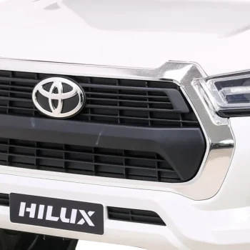 Toyota Hilux Dječji Autosjedalica Na Baterije, Bijeli Pick Up + 4x4 Pogon + Daljinski Upravljač + 2 Nosača, Bijela 14