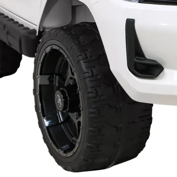 Toyota Hilux Dječji Autosjedalica Na Baterije, Bijeli Pick Up + 4x4 Pogon + Daljinski Upravljač + 2 Nosača, Bijela 16