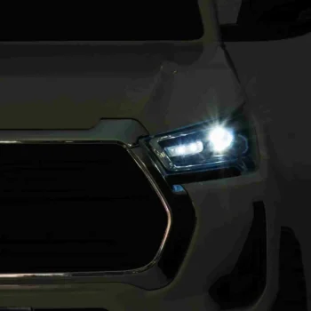 Toyota Hilux Dječji Autosjedalica Na Baterije, Bijeli Pick Up + 4x4 Pogon + Daljinski Upravljač + 2 Nosača, Bijela 18