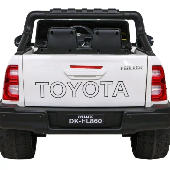 Toyota Hilux Dječji Autosjedalica Na Baterije, Bijeli Pick Up + 4x4 Pogon + Daljinski Upravljač + 2 Nosača, Bijela 5
