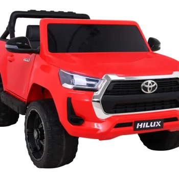 Toyota Hilux Dječji Crveni Kamionet Na Baterije + 4x4 Pogon + Daljinski Upravljač, Crvena 10