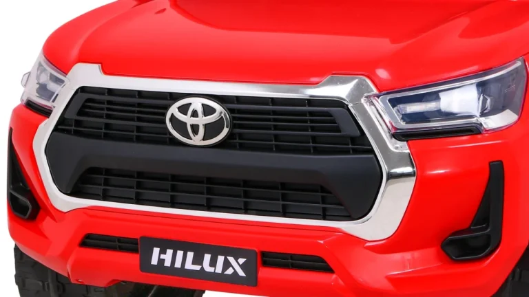 Toyota Hilux Dječji Crveni Kamionet Na Baterije + 4x4 Pogon + Daljinski Upravljač, Crvena 13