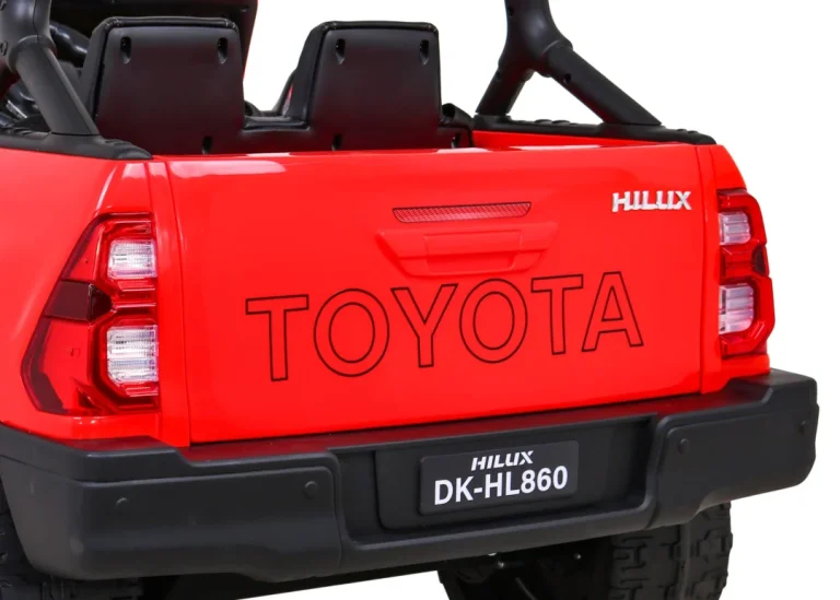 Toyota Hilux Dječji Crveni Kamionet Na Baterije + 4x4 Pogon + Daljinski Upravljač, Crvena 14