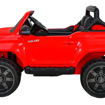 Toyota Hilux Dječji Crveni Kamionet Na Baterije + 4x4 Pogon + Daljinski Upravljač, Crvena 3