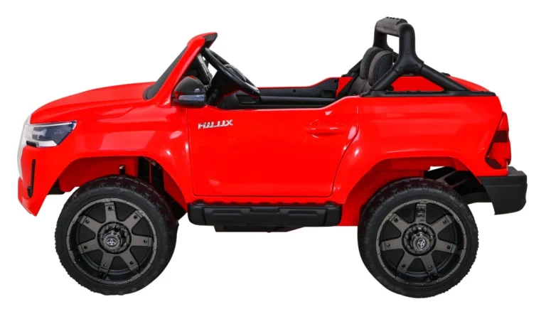 Toyota Hilux Dječji Crveni Kamionet Na Baterije + 4x4 Pogon + Daljinski Upravljač, Crvena 3