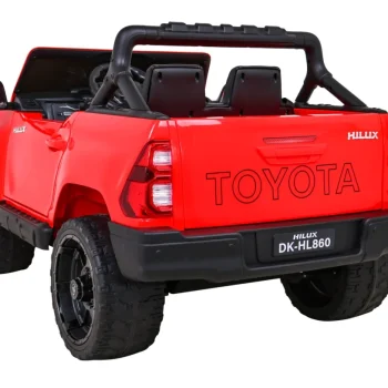 Toyota Hilux Dječji Crveni Kamionet Na Baterije + 4x4 Pogon + Daljinski Upravljač, Crvena 4